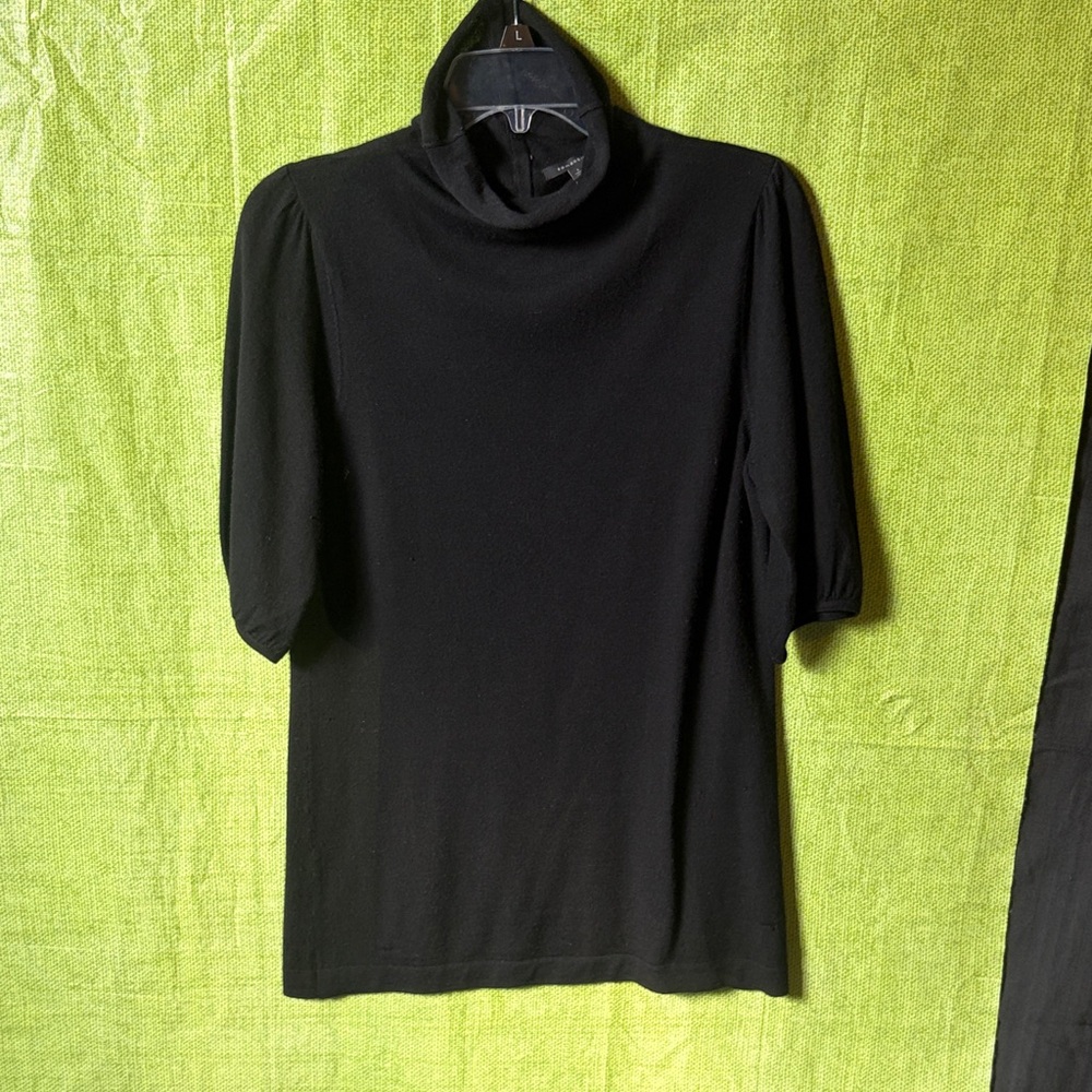 Semantiks Cashmere Black Turtleneck Blouse